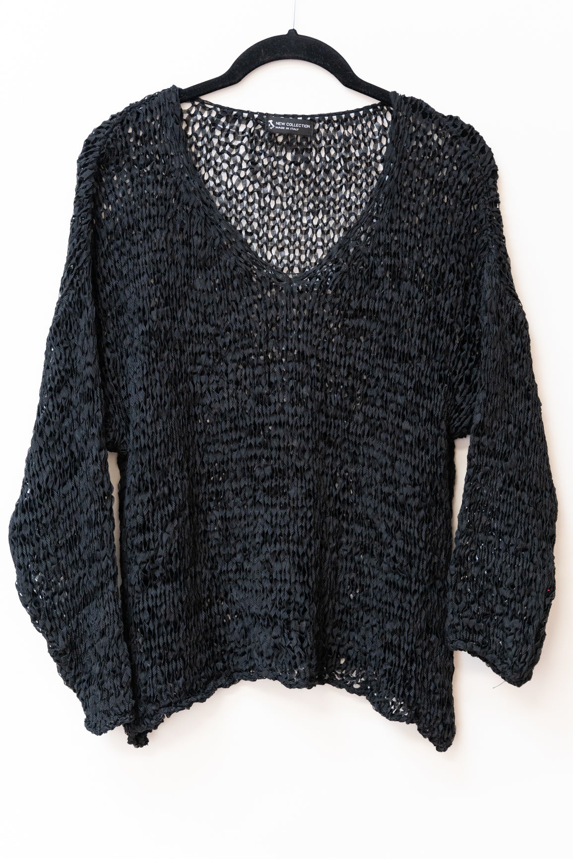 Solid crossover knit sweater - Paris Paris
