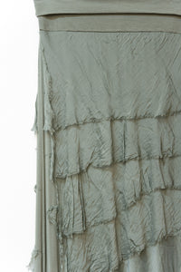 Silk long ruffle Skirt - Paris Paris